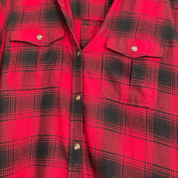 Red and black flannel dress - Picture 3 of 6